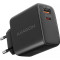 Зарядное устройство AXAGON 1xUSB-A QC4.0, 1xUSB-C PD45W PPS Black