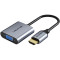Адаптер CABLETIME 1080p 60Hz HDMI - VGA Black/Gray (CP53G)