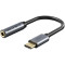 Адаптер CABLETIME USB C to 3.5mm USB-C to 3.5mm Black/Gray (CP79G)