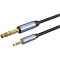 Кабель CABLETIME 6.35 мм (M) - 3.5 мм (M) jack 6.35 mm - mini-jack 3.5 mm 3м Black/Gray (CF25N)