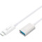 Кабель OTG J5CREATE USB3.1, USB-C Male to USB-A Female 0.1м White