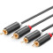 Кабель UGREEN AV104 Audio 2xRCA - 2xRCA 5м Black (10520)