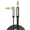 Кабель UGREEN AV119 Straight to Angle Flat Cable mini-jack 3.5mm 3м Black (10728)