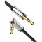 Кабель UGREEN AV119 Straight to Angle Flat Cable mini-jack 3.5mm 3м Black (10728)