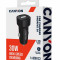 Автомобильное зарядное устройство CANYON OnDrive 30 1xUSB-C, 30W Black (CNE-CCABR2C)