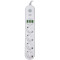 Мережевий фільтр LOGICPOWER F24U4 White, 4 розетки, 4xUSB, 2м