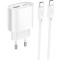 Зарядное устройство HOCO C109A Fighter 1xUSB-A, 1xUSB-C, PD20W, QC3.0 White w/Type-C cable (6942007656733)