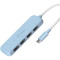 USB-хаб J5CREATE Eco-Friendly USB-C to 4-Port Type-A Gen 2 Hub Fresh Cyan (JCH341EC-N)