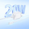 Зарядний пристрій HOCO C109A Fighter 1xUSB-C, PD20W White w/Type-C to Lightning cable (6942007656726)
