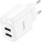 Зарядное устройство HOCO C141A Smart 2xUSB-A,10.5W White (6942007627856)