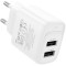 Зарядное устройство HOCO C141A Smart 2xUSB-A,10.5W White w/Type-C cable (6942007627917)