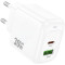 Зарядний пристрій HOCO CS55A Surplus 1xUSB-A, 1xUSB-C, PD30W, QC3.0 White (6942007631549)