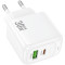 Зарядний пристрій HOCO CS55A Surplus 1xUSB-A, 1xUSB-C, PD30W, QC3.0 White (6942007631549)