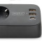 Мережевий фільтр DIGITUS DA-70625 Black, 3 розетки, 1xUSB-C, 2xUSB, 1.5м