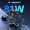 Автомобільний зарядний пристрій PROMATE PowerDrive-RCI81 81W 1xUSB-C, 1xUSB, w/Retractable USB-C 45W/Lightning 27W Cable Black