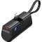 Повербанк VENTION USB-C In/Out, LED display, with built-in Lightning cable 22.5W 4800mAh Black (FHRB0)