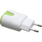 Зарядное устройство PATRON 2xUSB 2.0 2.1A/1A White/Green