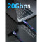 Кабель CABLETIME USB3.2 CM/CM 100W, 20Gbps, 4K@60Hz 1м (CU20H)