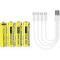 Акумулятор LIITOKALA Li-Ion USB-T36 AA 3600mAh, USB-C заряджання 4шт/уп (USBT364+CABLE)