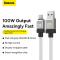 Кабель BASEUS CoolPlay Series Fast Charging Data Cable USB to Type-C 100W 1м White (CAKW000602)