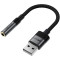 Адаптер ACEFAST 13 USB-A - 3,5 мм USB-AM - mini-jack 3.5mm (F) 0.15м Black