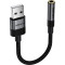 Адаптер ACEFAST 13 USB-A - 3,5 мм USB-AM - mini-jack 3.5mm (F) 0.15м Black