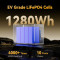 Акумуляторна батарея POWER QUEEN LiFePO4 12V 100Ah Group 24 Smart Deep Cycle Lithium Battery (12.8В, 100Агод)