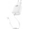 Зарядний пристрій XO QC17 1xUSB-C 30W Gallium Nitride Fast Charger w/Retractable Type-C Cable White (XO-QC17)