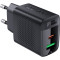 Зарядное устройство ACEFAST A78 Fast Charge Wall Charger GaN PD20W (1xUSB-C + 1xUSB-A) Black