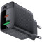 Зарядное устройство ACEFAST A78 Fast Charge Wall Charger GaN PD20W (1xUSB-C + 1xUSB-A) Black