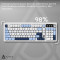 Клавіатура бездротова AJAZZ AF98 Plus Wireless White/Blue