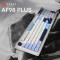 Клавіатура бездротова AJAZZ AF98 Plus Wireless White/Blue