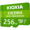Карта памяти KIOXIA (Toshiba) microSDXC Exceria High Endurance 256GB UHS-I U3 V30 A1 Class 10 (LMHE1G256GG2)