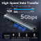 Порт-реплікатор VENTION 6-in-1 USB-C to HDMI/USB-C3.2/2xUSB3.0/LAN/PD (TGNHB)
