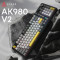 Клавіатура бездротова AJAZZ AK980 V2 Gift Switch V2 Black/Gray/Yellow