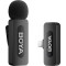 Бездротовий петличний мікрофон BOYA BY-V1 Next-Gen Dual-Channel Wireless Microphone Lightning Black