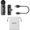Бездротовий петличний мікрофон BOYA BY-V1 Next-Gen Dual-Channel Wireless Microphone Lightning Black