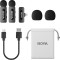 Бездротовий петличний мікрофон BOYA BY-V2 Next-Gen Dual-Channel Wireless Microphone Lightning Black