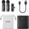 Бездротовий петличний мікрофон BOYA BY-V3 2.4 GHz Dual-Channel Wireless Microphone Lightning Black