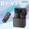 Бездротовий петличний мікрофон BOYA BY-V3 2.4 GHz Dual-Channel Wireless Microphone Lightning Black