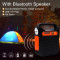 Ліхтар кемпінговий з BT-колонкою VOLTRONIC EP-391 with Solar Panel + LED Lamp Black
