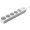Сетевой фильтр ENERGIZER EPB2500W00EU White, 4 розетки, 4xUSB, 2м