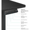 Компьютерный стол с электрорегулировкой высоты OFFICEPRO ODE1880B Black