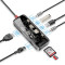 Порт-реплікатор PROMATE TransHub-Mini 8-in 1 Transparent Ultra-Fast Multiport USB-C Hub with PD100W