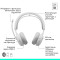 Гарнитура беспроводная LOGITECH Zone Wireless 2 ES Teams Version w/receiver Off-White (981-001520)