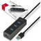 USB-хаб AXAGON 4-Port USB-A 3.0 Hub w/Micro-USB Power