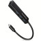 Мережевий адаптер з USB-хабом AXAGON 3-Port SuperSpeed USB-C Hub w/GLAN