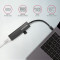 Мережевий адаптер з USB-хабом AXAGON 3-Port SuperSpeed USB-C Hub w/GLAN