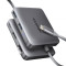 Порт-реплікатор AXAGON USB-C to 2xUSB-A3.2 + HDMI 4K@60Hz + RJ45 + PD100W Gray