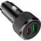 Автомобільний зарядний пристрій HOCO NZ14A Guerrero 1xUSB-C, 1xUSB-A, PD20W, QC3.0 Black (6942007620437)